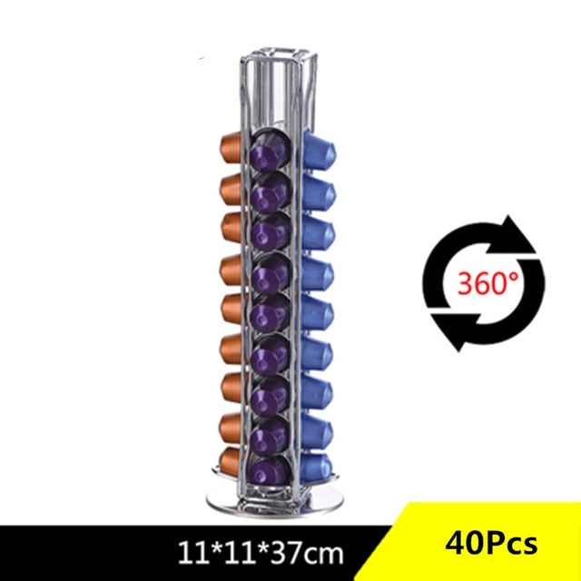 Nespresso Coffee Pods Holder Rotating Rack