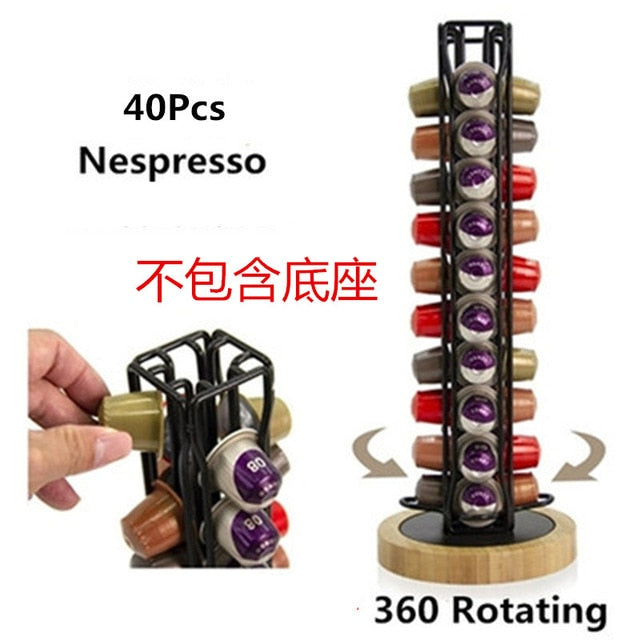 Nespresso Coffee Pods Holder Rotating Rack