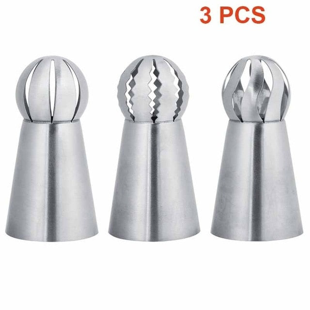 Stainless Steel Sphere Ball Shape Piping Pastry Cream